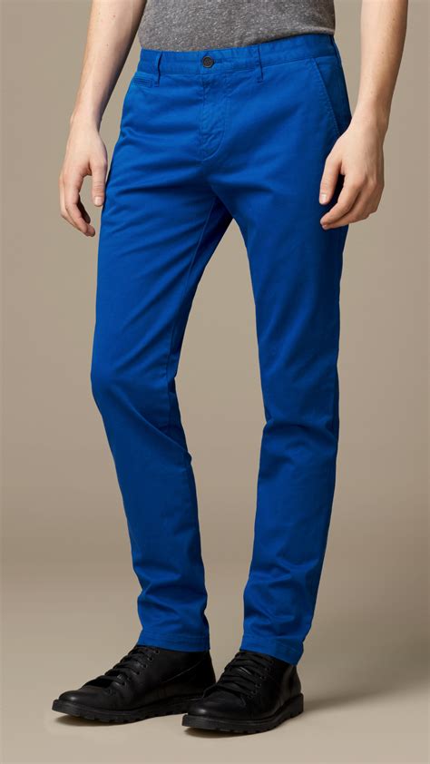 burberry brit men's china blue|Burberry Cotton Chinos .